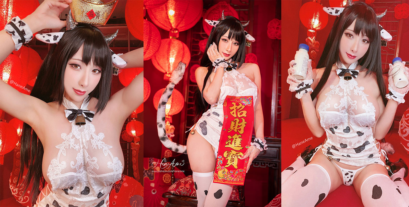 雨波HaneAme – NO.320 Cow Qipao (Original)[31P／58MB]-御龙图社